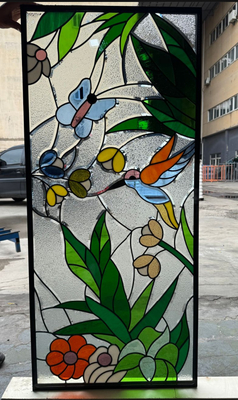 Decorative Panel Glass Figured  Frosted  Stained