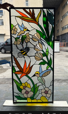 Decorative Panel Glass Figured  Frosted  Stained