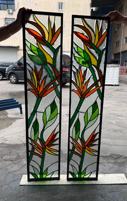 Decorative Panel Glass Figured  Frosted  Stained