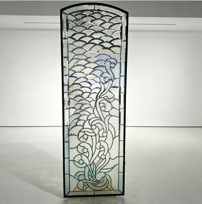 Handcrafted Decorative Entry Door Glass Panel With Intricate Design For Front Entry Doors