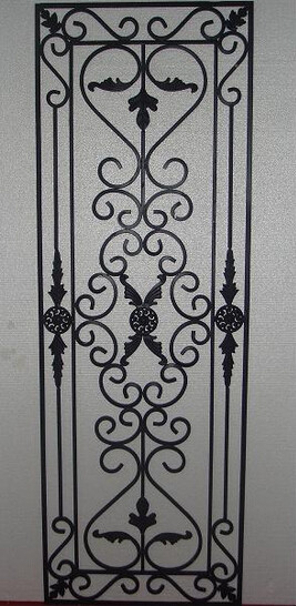 Oxidation Resistance 1800mm Iron Doors With Glass Inserts 1.9in
